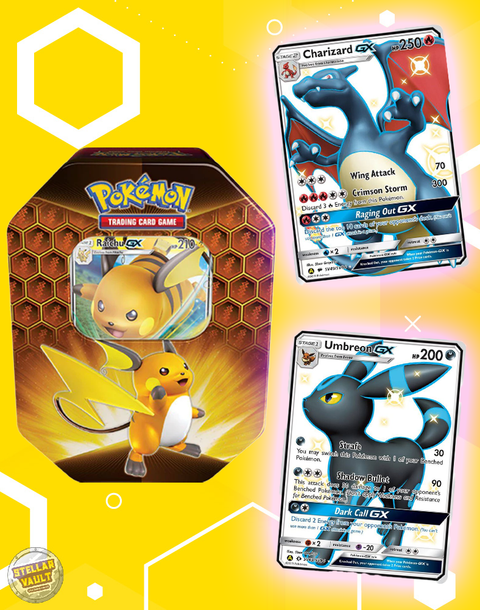 Pokemon Sun & Moon Hidden Fates Raichu Tin