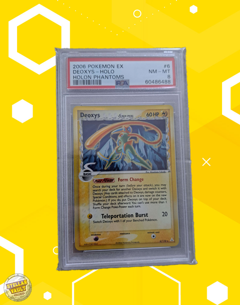 Pokemon Holon Phantoms Deoxys Holo PSA 8 Graded Slab