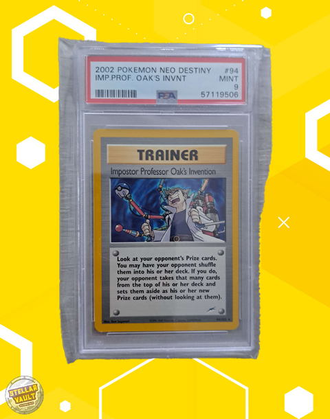 Pokemon Imposter Professor Oak's Invention PSA 9 Graded Slab