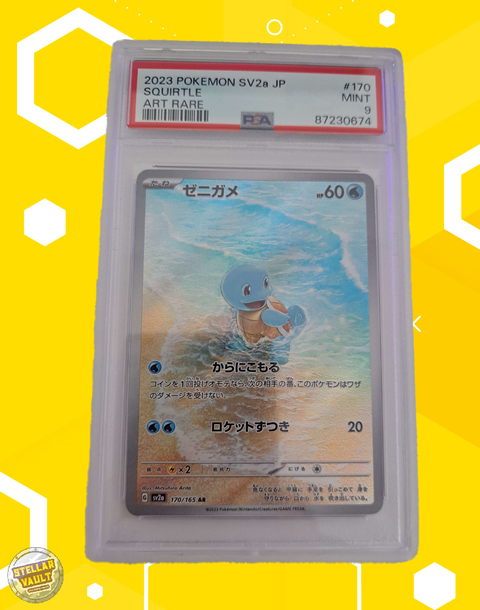 Pokemon Japanese 151 Squirtle Art Rare PSA 9 Graded Slab