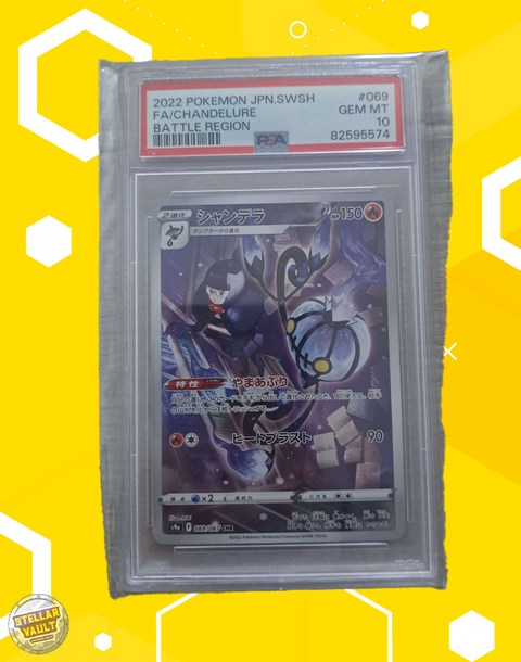 Pokemon Japanese Battle Region FA Chandelure PSA 10 Graded Slab