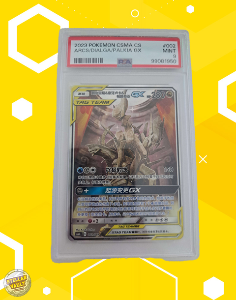 Pokemon CSMA Premium Deck Box Arceus Dialga Palkia PSA 9 Graded Slab