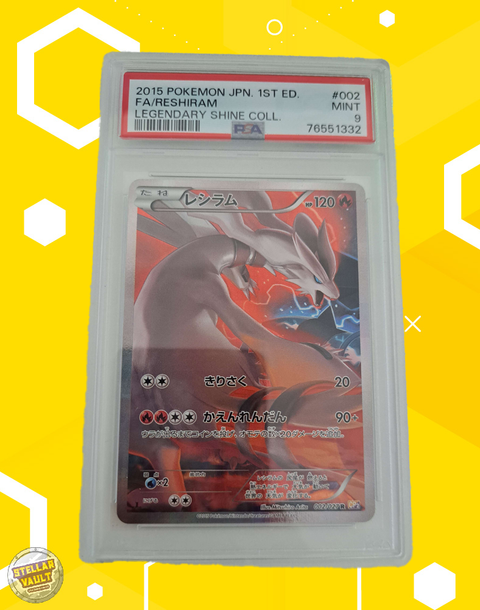 Pokemon Japanese Legendary Shine Collection 1st Edition FA Reshiram PSA 9 Graded Slab