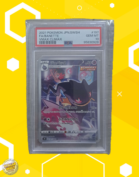 Pokemon Japanese VMAX Climax FA Banette PSA 10 Graded Slab