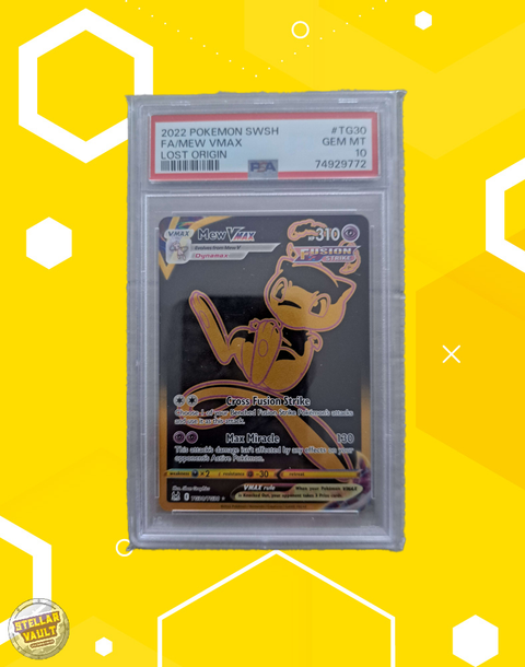 Pokemon Lost Origin FA Mew VMAX PSA 10 Graded Slab