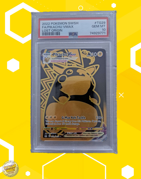 Pokemon Lost Origin FA Pikachu VMAX PSA 10 Graded Slab