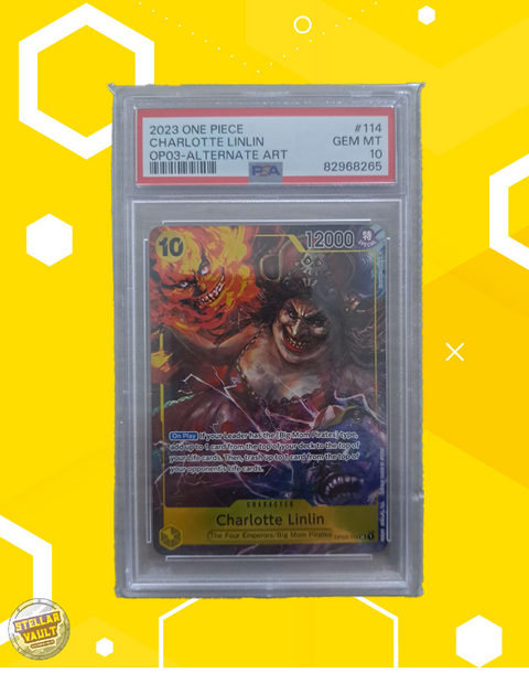 One Piece OP-03 Alternate Art Charlotte Linlin PSA 10 Graded Slab