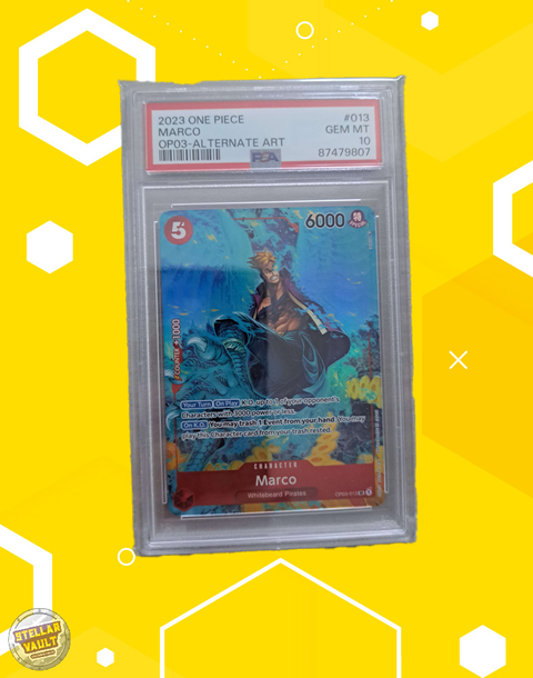 One Piece OP-03 Alternate Art Marco PSA 10 Graded Slab