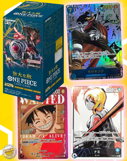 One Piece OP-03 Mighty Enemies Japanese Booster Box Stellar Vault One Piece OP-03 Mighty Enemies Japanese Booster Box Stellar Vault