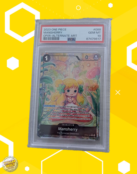 One Piece OP-05 Alternate Art Mansherry PSA 10 Graded Slab