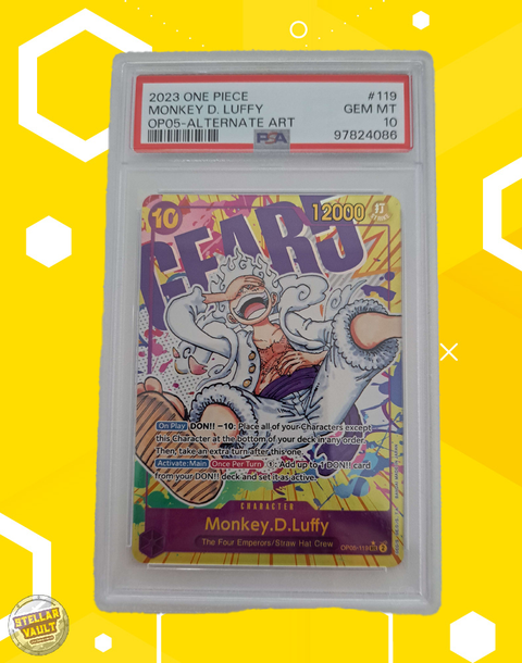 One Piece OP-05 Alternate Art SEC Luffy PSA 10 Graded Slab