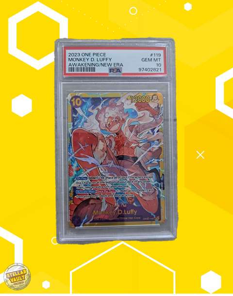 One Piece OP-05 Monkey D Luffy SEC PSA 10 Graded Slab