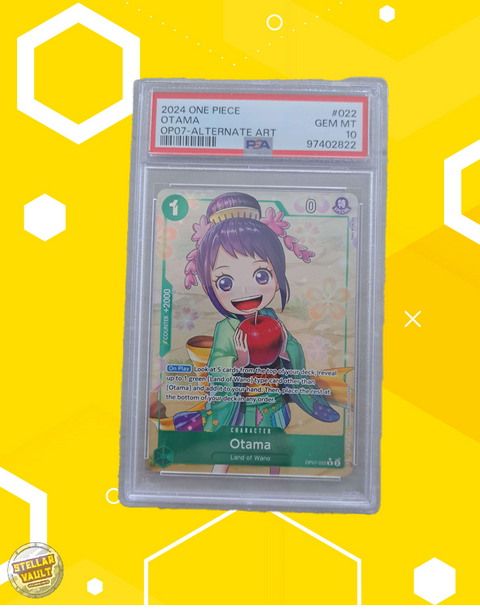 One Piece OP-07 Alternate Art Otama PSA 10 Graded Slab