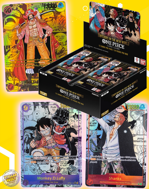 One Piece OP-09 Emperors in the New World Booster Box Stellar Vault One Piece OP-09 Emperors in the New World Booster Box Stellar Vault