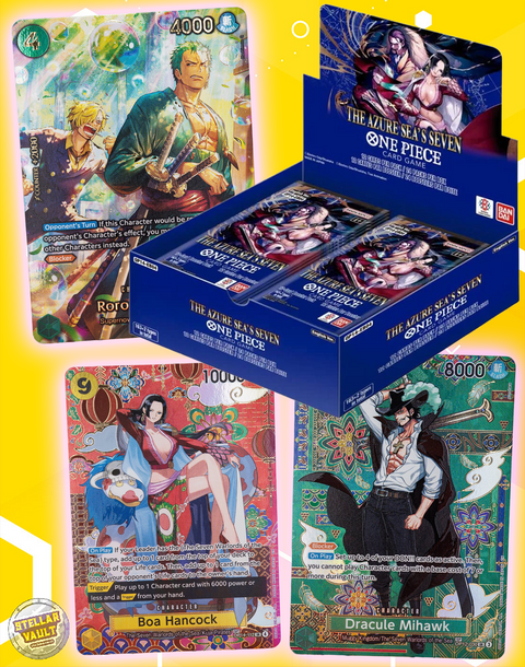 One Piece OP-14 EB-04 The Azure Sea's Seven Booster Box Stellar Vault One Piece OP-14 EB-04 The Azure Sea's Seven Booster Box Stellar Vault