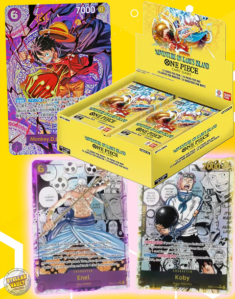 One Piece OP-15 EB-04 Adventure on Kami's Island Booster Box Stellar Vault One Piece OP-15 EB-04 Adventure on Kami's Island Booster Box Stellar Vault