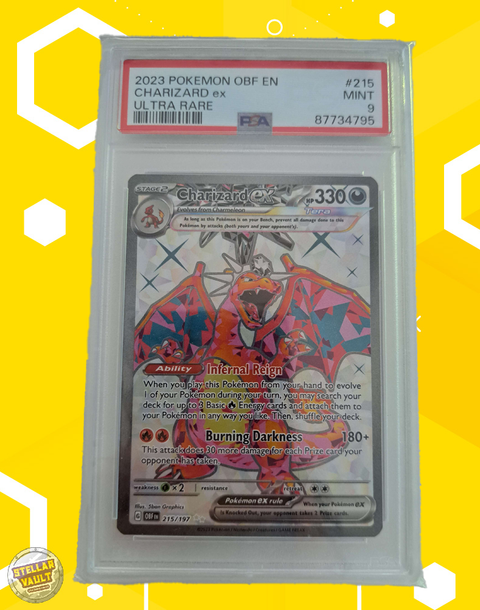 Pokemon Obsidian Flames Ultra Rare Charizard EX PSA 9 Graded Slab