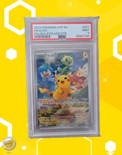 Pokemon Paldea Evolved ETB Promo Pikachu PSA 9 Graded Slab