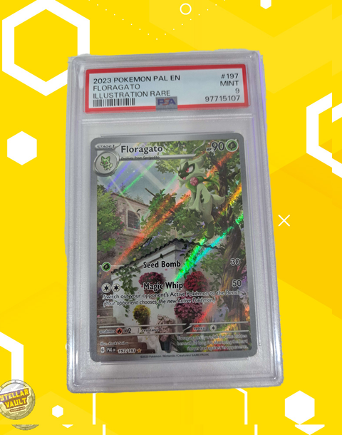 Pokemon Paldea Evolved Illustration Rare Floragato PSA 9 Graded Slab