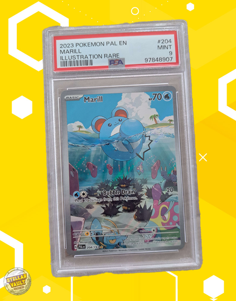 Pokemon Paldea Evolved Marill Illustration Rare PSA 9 Graded Slab