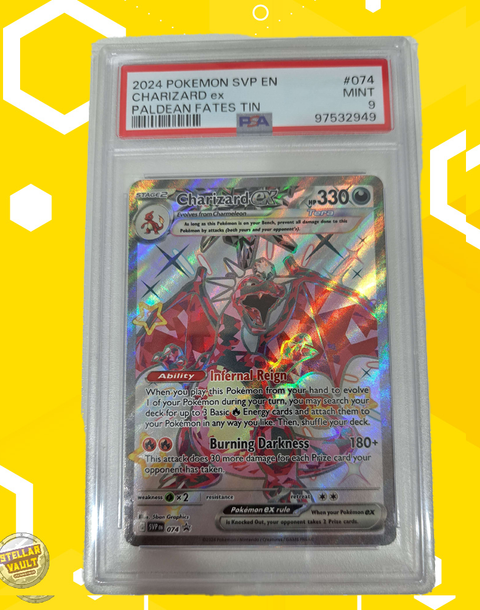 Pokemon Paldean Fates Charizard EX PSA 9 Graded Slab