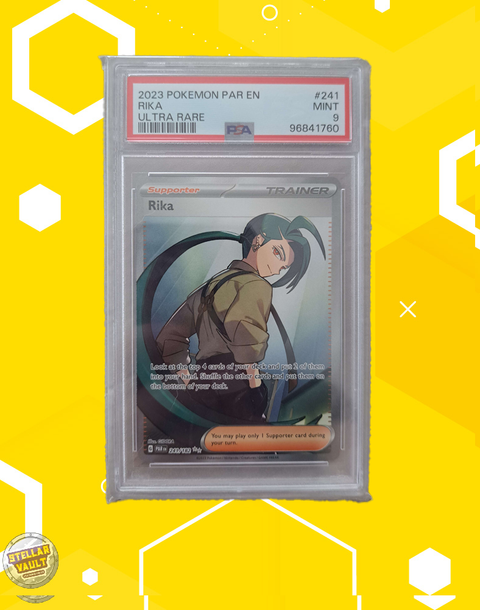 Pokemon Paradox Rift Ultra Rare Rika PSA 9 Graded Slab