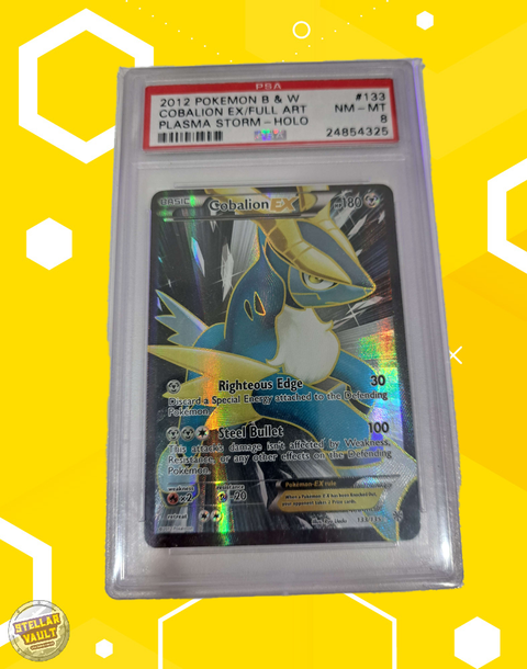 Pokemon Plasma Storm FA Cobalion EX Holo PSA 8 Graded Slab