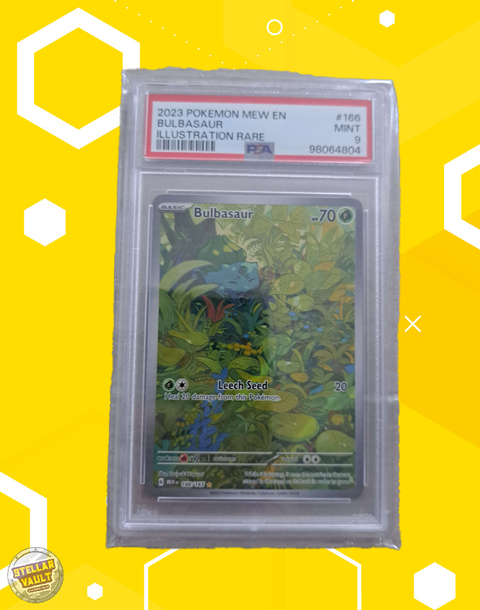 Pokemon 151 Bulbasaur Illustration Rare PSA 9 Graded Slab