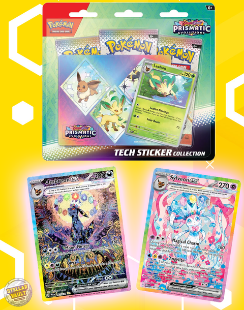 Pokemon Scarlet & Violet Prismatic Evolutions Tech Sticker Collection (Leafeon)