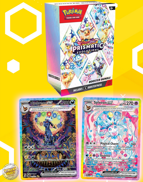 Pokemon Scarlet & Violet Prismatic Evolutions Booster Bundle Stellar Vault Pokemon Scarlet & Violet Prismatic Evolutions Booster Bundle Stellar Vault