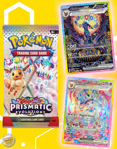 Pokemon Scarlet & Violet Prismatic Evolutions Booster Pack Stellar Vault Pokemon Scarlet & Violet Prismatic Evolutions Booster Pack Stellar Vault