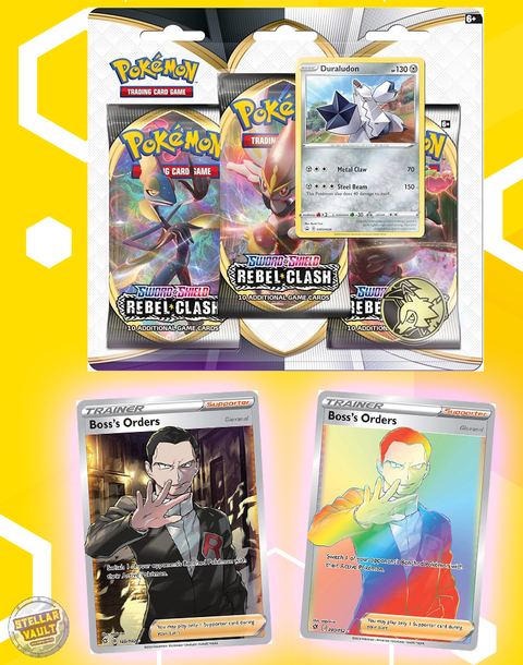 Pokemon Sword & Shield Rebel Clash 3-Pack Blister