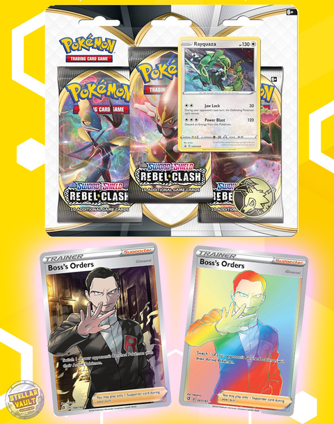 Pokemon Sword & Shield Rebel Clash 3-Pack Blister (Rayquaza)
