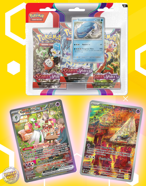 Pokemon Scarlet & Violet Base 3-Pack Blister (Dondozo)