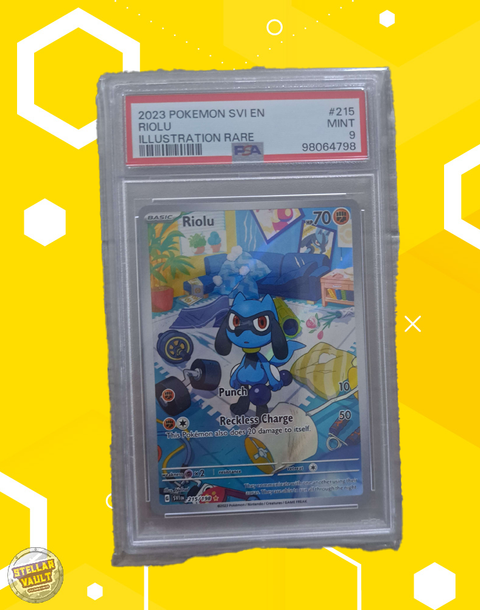 Pokemon Scarlet & Violet Base Riolu Illustration Rare PSA 9 Graded Slab