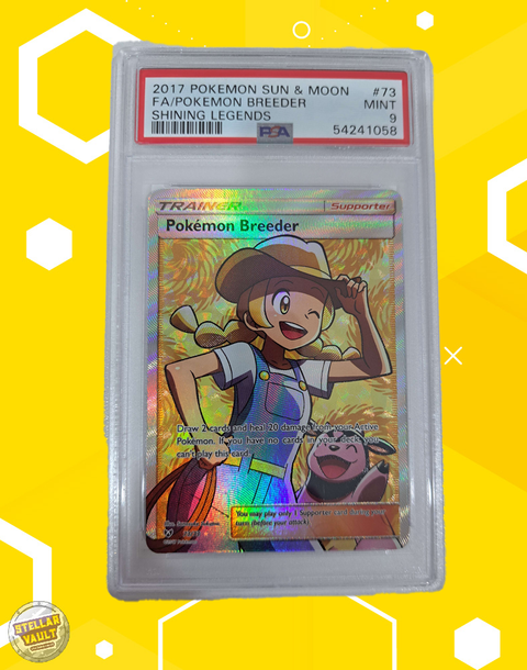 Pokemon Shining Legends FA Pokemon Breeder PSA 9 Graded Slab