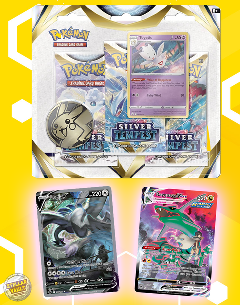 Pokemon Sword & Shield Silver Tempest 3-Pack Blister