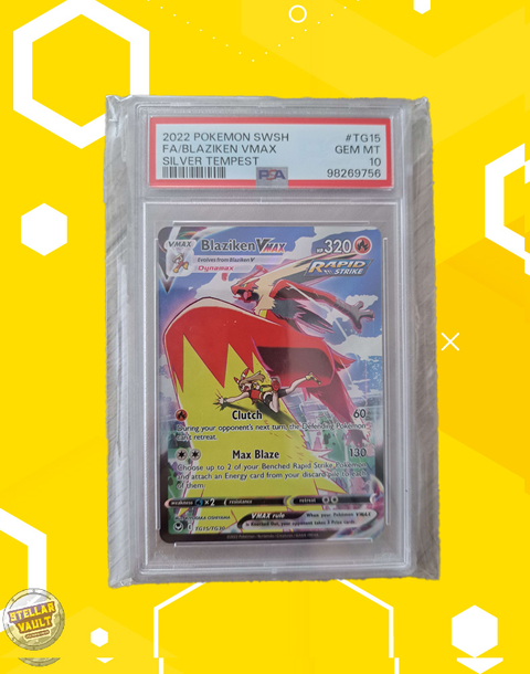 Pokemon Silver Tempest FA Blaziken VMax PSA 10 Graded Slab