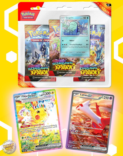 Pokemon Scarlet & Violet Surging Sparks 3-Pack Blister (Quagsire)