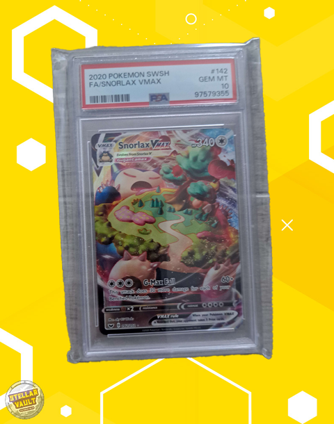 Pokemon Sword & Shield Base FA Snorlax VMAX PSA 10 Graded Slab