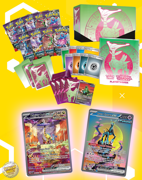 Pokemon Scarlet & Violet Temporal Forces Elite Trainer Box (Iron Leaves)