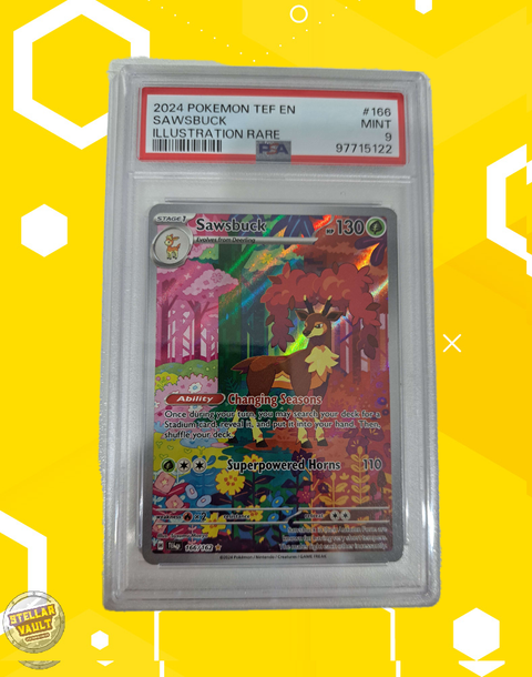 Pokemon Temporal Forces Illustration Rare Sawsbuck PSA 9 Graded Slab