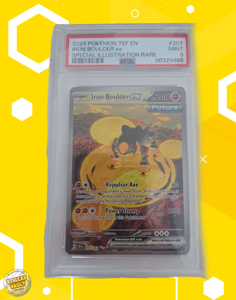 Pokemon Temporal Forces Iron Boulder EX SIR PSA 9 Graded Slab