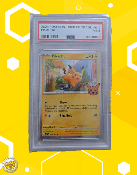 Pokemon Trick or Trade Pikachu PSA 9 Graded Slab