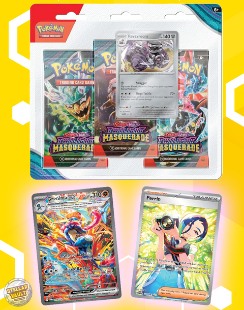 Pokemon Scarlet & Violet Twilight Masquerade 3-Pack Blister (Revavroom)
