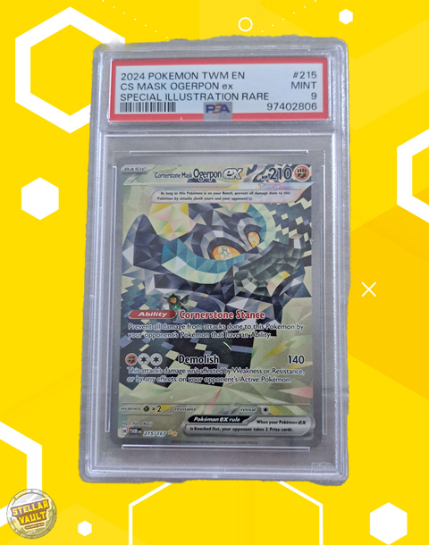 Pokemon Twilight Masquerade Cornerstone Mask Ogerpon EX SIR PSA 9 Graded Slab