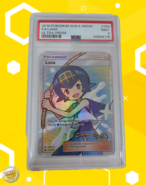 Pokemon Ultra Prism FA Lana PSA 9 Graded Slab