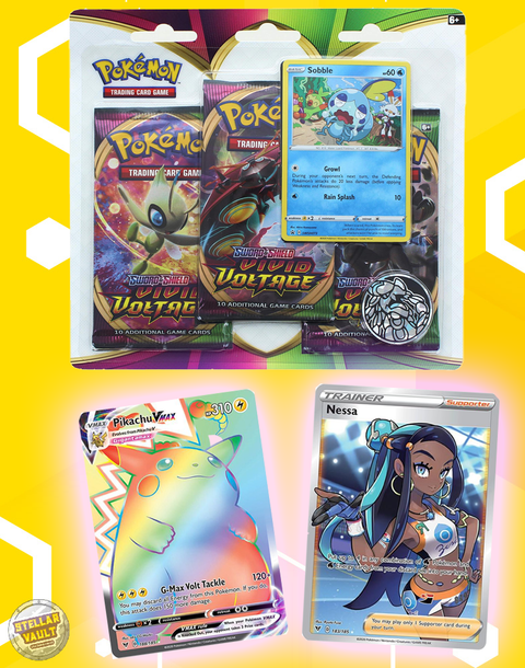 Pokemon Sword & Shield Vivid Voltage 3-Pack Blister (Sobble)