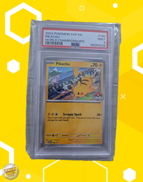 Pokemon World Championships 2024 Promo Pikachu PSA 9 Graded Slab