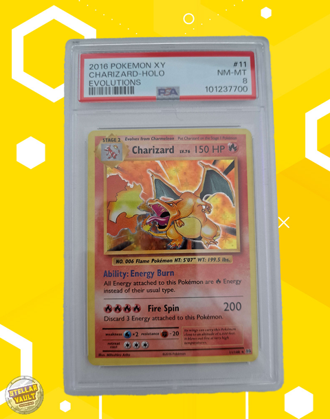 Pokemon XY Evolutions Charizard Holo PSA 8 Graded Slab